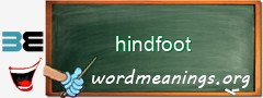 WordMeaning blackboard for hindfoot